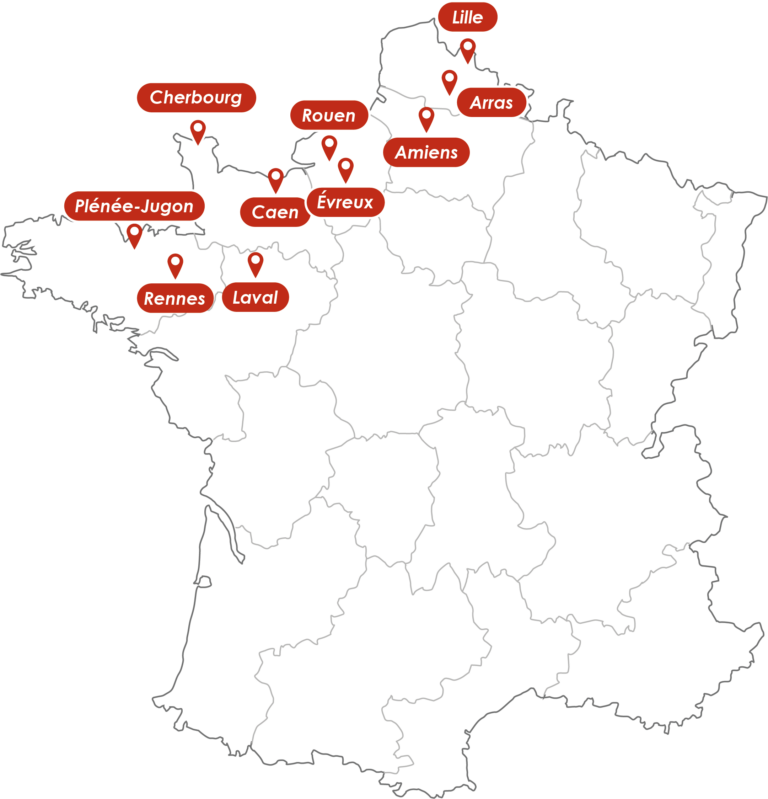 Carte des points de vente